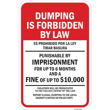 Signmission Safety Sign, 12 in Height, Aluminum, 18 in Length, 25231 A-1218-25231